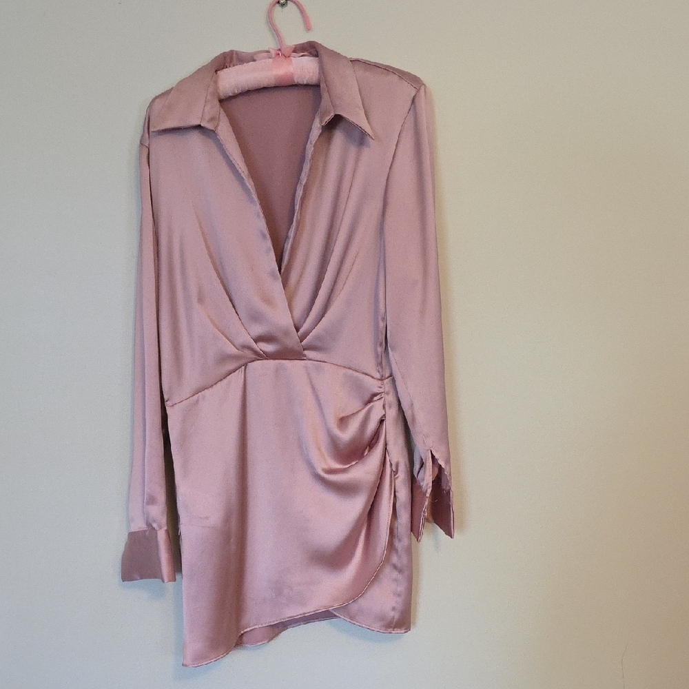 Zara Pink Long Sleeve Dress
